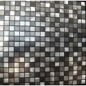 MOSAIQUES ALUMINIUM MASSIF MIX GREY 15/15/8mm